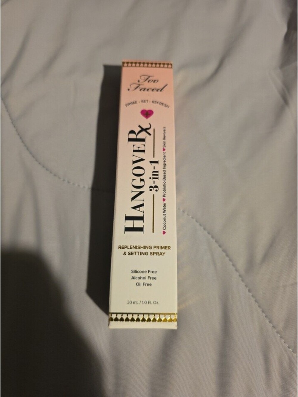 Too Faced Hangover 3-in-1 Replenishing Primer & Setting Spray. NIB. 30mL/ 1.0 Oz